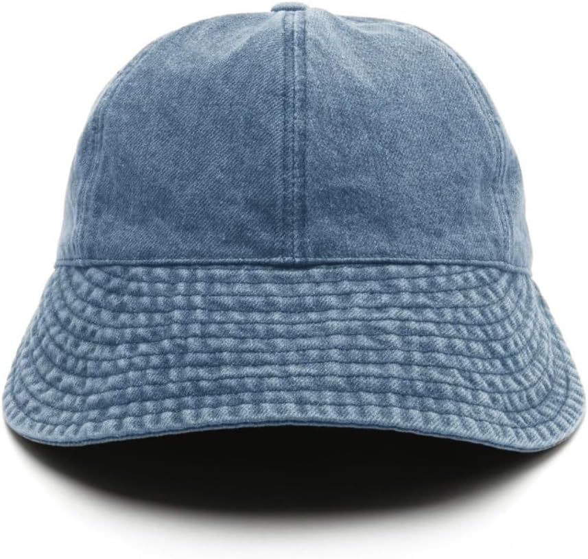 Women Denim Wide Brim Baseball Cap - Foldable & Adjustable Summer Sun Hat - Casual Sports Bucket Hat