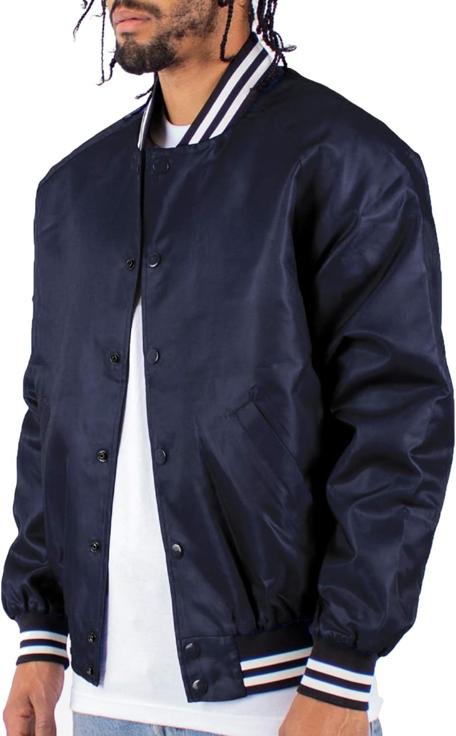 Men’s Bomber Jacket – Classic Padded Relaxed Fit Water Resistant College Baseball Varsity Coat S-3XL