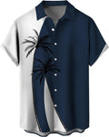 Men Short Sleeve Button Down Casual Hawaiian Shirts Summer Beach Holiday Printed Regular Fit Top Tropical Shirts