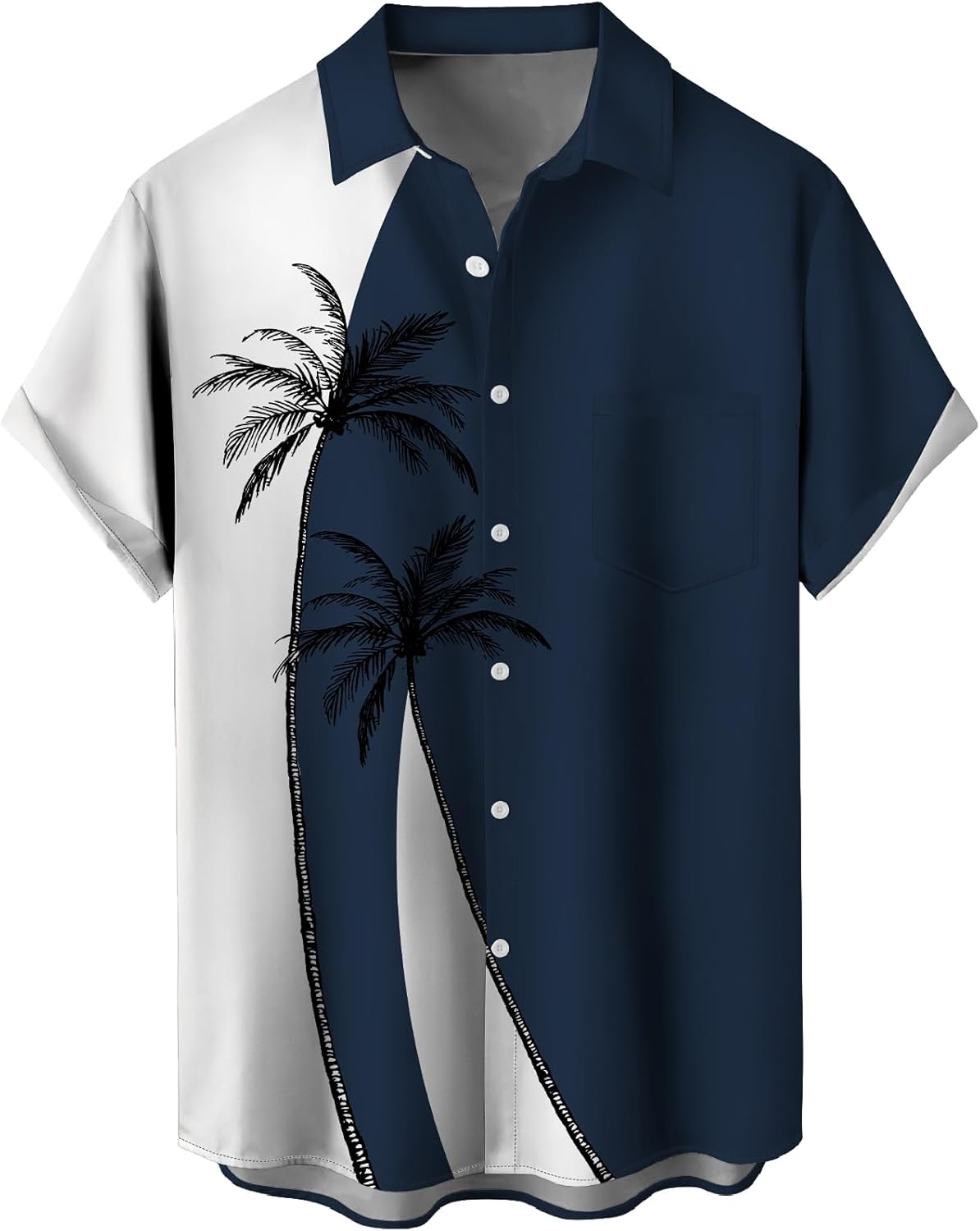 Men Short Sleeve Button Down Casual Hawaiian Shirts Summer Beach Holiday Printed Regular Fit Top Tropical Shirts