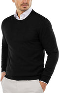 Men Crew Neck Sweater  Lightweight Sweatshirts Knitted Pullover for Casual Or Dressy Wear