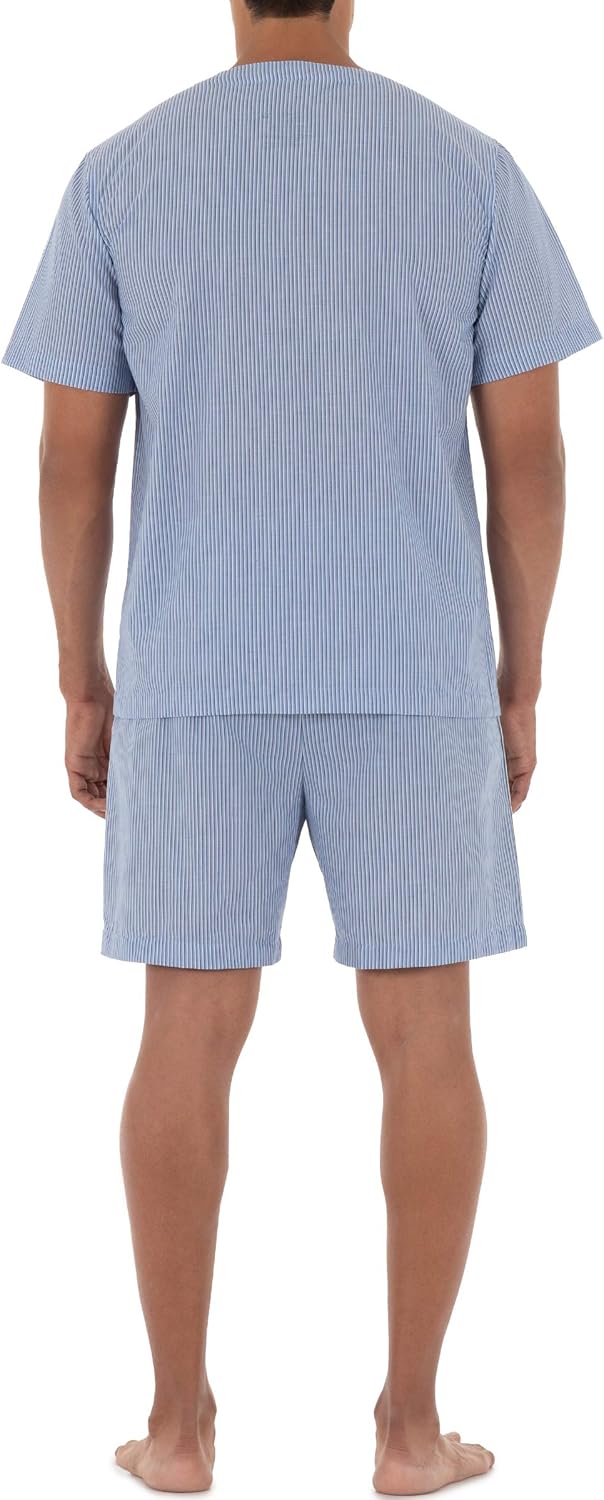Men Broadcloth Short Sleeve Pajama Set