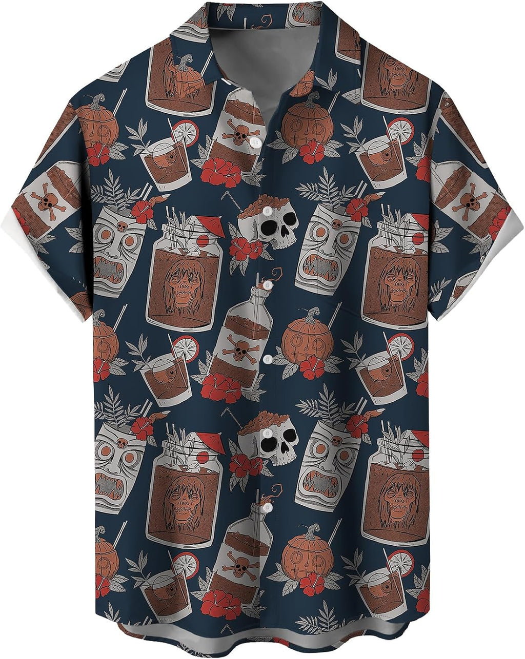 Men Short Sleeve Button Down Shirts Casual Printed Button Up Shirts Hawaiian