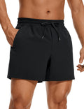 men Linerless Workout Shorts - 5'' Lightweight Quick Dry for Running Sports Athletic Gym with Pockets