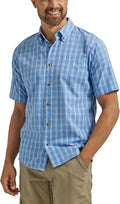 Men Short Sleeve Classic Plaid Shirt